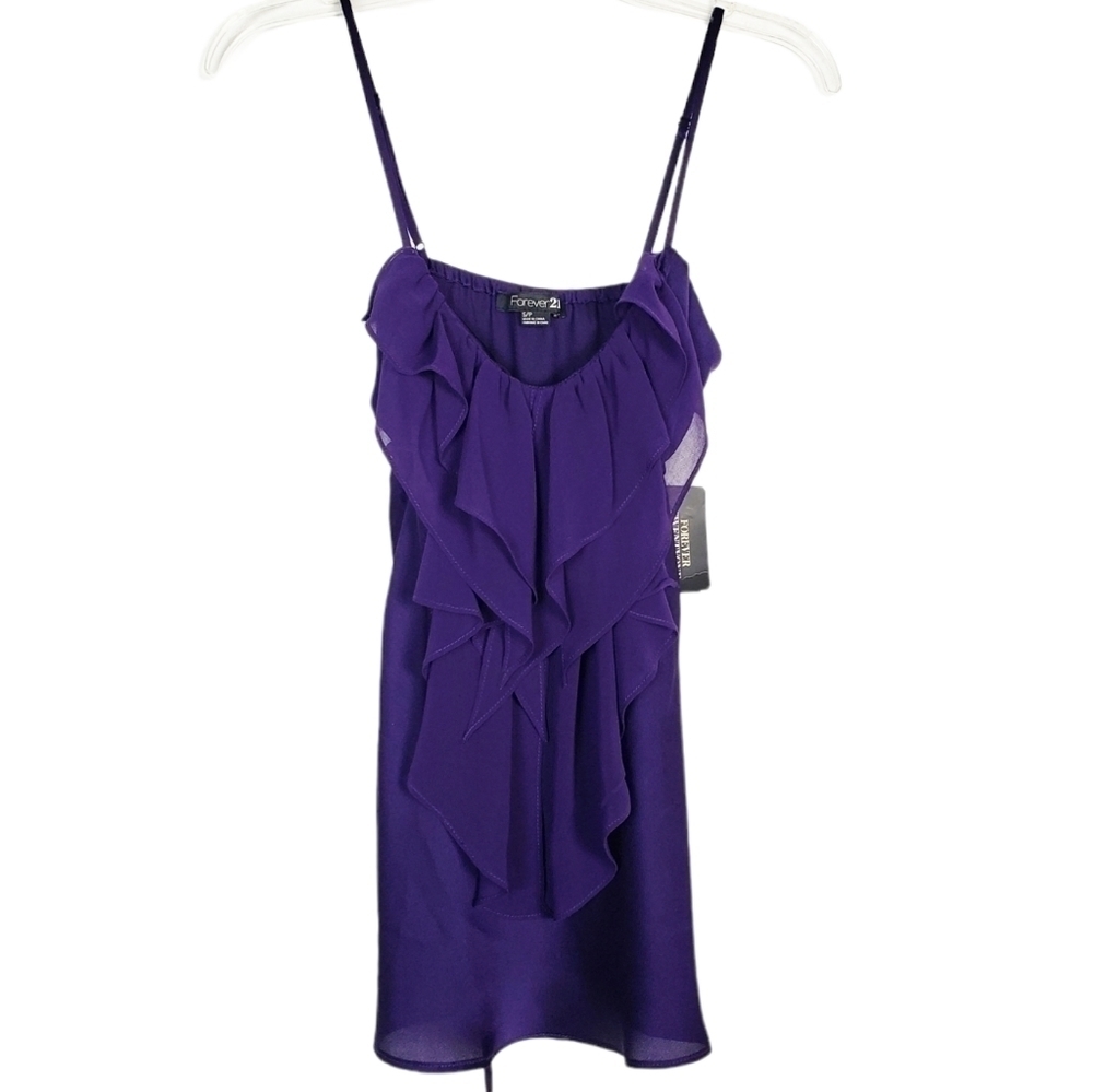 FOREVER 21 ruffle tank top vintage y2k